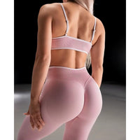 Women'S Seamless Gym Solid Color Sports Pants White Edge Waist Tight High Waist Hip Lifting Yoga Pants Running Exercise Pants