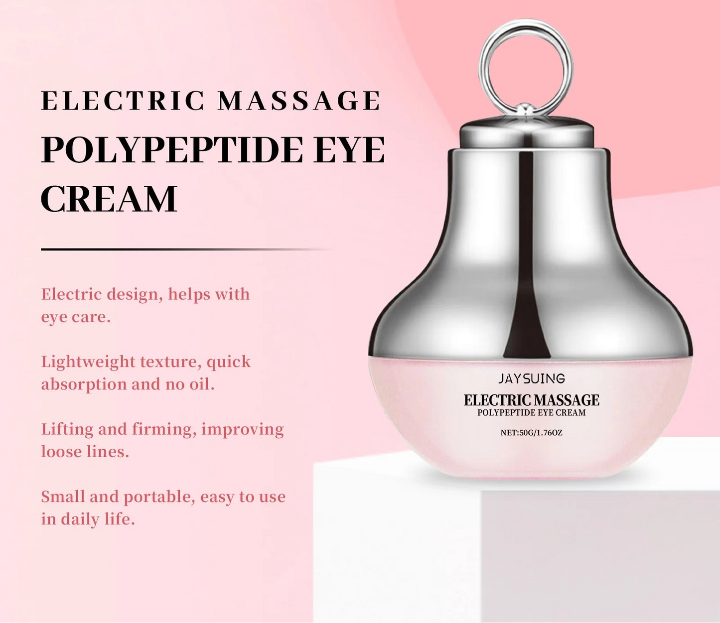 Electric Massage Eye Cream Firming Lifting Fine Line Relieve Tired Eye Gentle Vibration Anti-Wrinkle Moisturizing under Eye Care