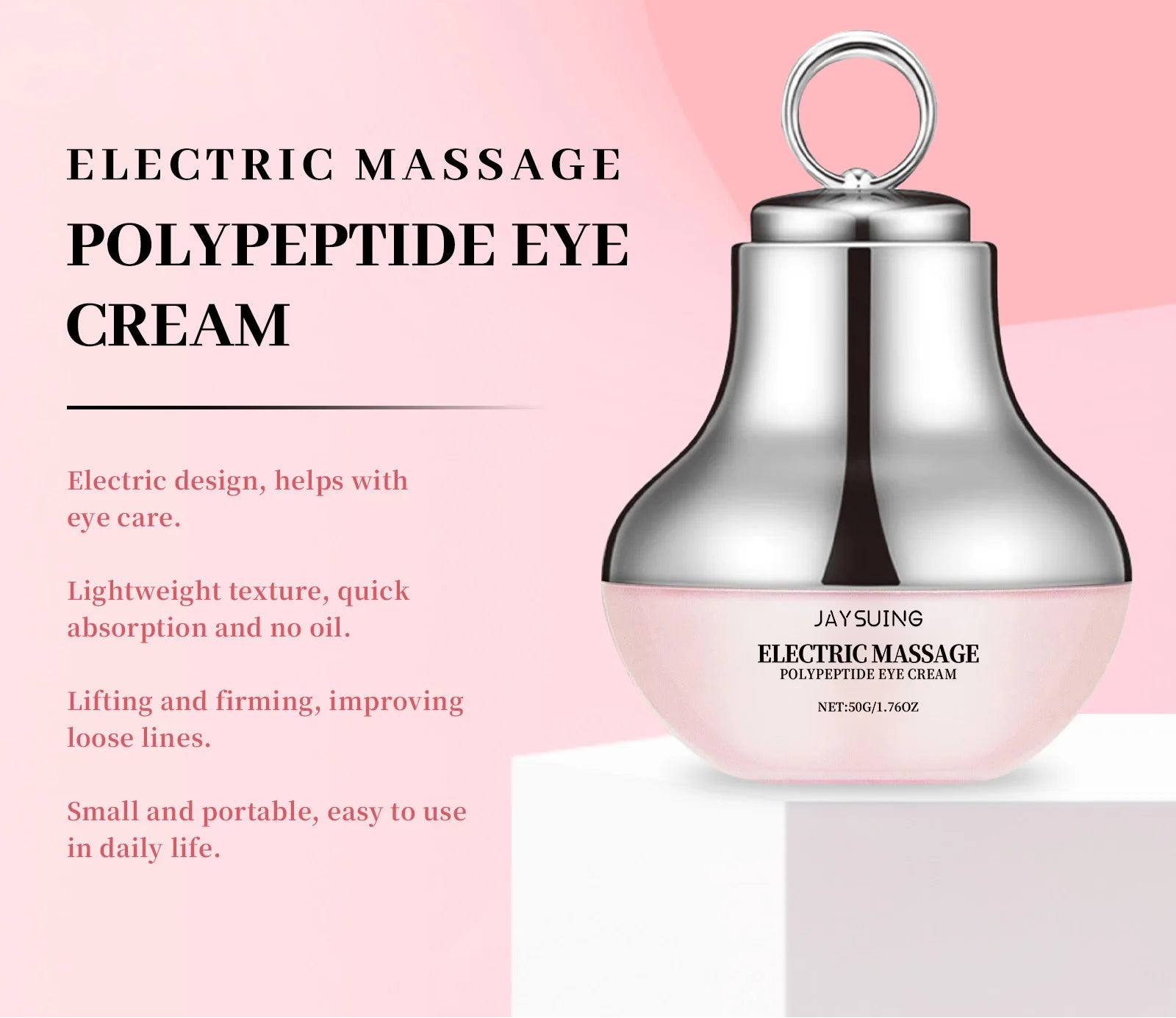 Electric Massage Eye Cream Firming Lifting Fine Line Relieve Tired Eye Gentle Vibration Anti-Wrinkle Moisturizing under Eye Care